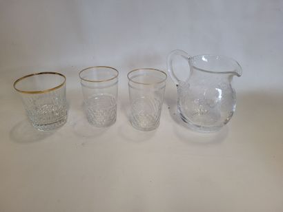 Lot de 3 verres Baccarat en Cristal avec...