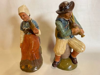 Breton, couple représentant le musicien à...