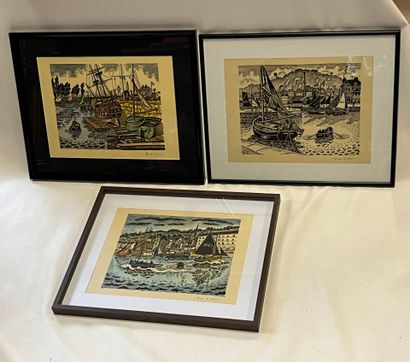 Henri de Saint Delis trois bois gravés