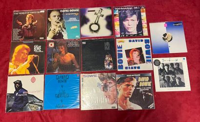 un lot 14 vinyles comprenant 12 de David...