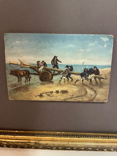 G. Bordes. Suite de deux peintures sur panneaux...