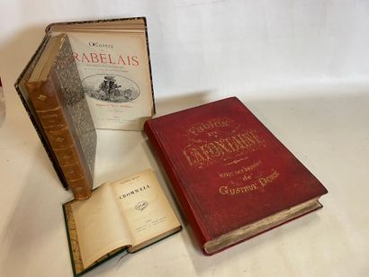 Lot de 4 volumes dont La Fontaine, les fables,...