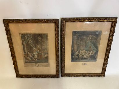 Un lot de 2 gravures XVIIIème 