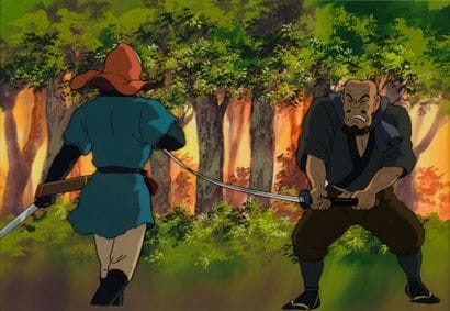 Princess Mononoké - Ashitaka and an adversary

Original...