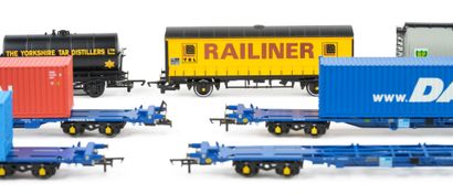 HORNBY and unbranded. A set of 9 tank cars,...