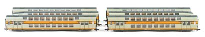 VITRAIN. A set of 6 cars, V2N, SNCF, orange,...