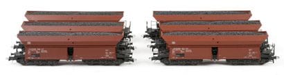 ROCO. A set of 6 DB coal-hauled trains, without...