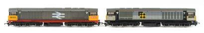 HORNBY. A set of 2 diesel locomotives, including...