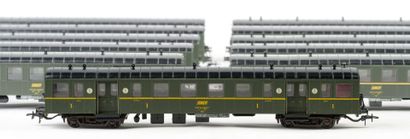 AS. A set of 11 SNCF cars, without box, HO...