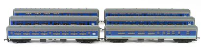 HORNBY. A set of 6 blue 