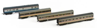 TRI-ANG, HORNBY. A set of 4 cars, including...