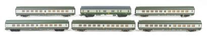 LIMA. A set of 5 ambulances—beige and green—plus...