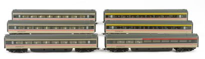 HORNBY. A set of 6 Inter-City cars, without...