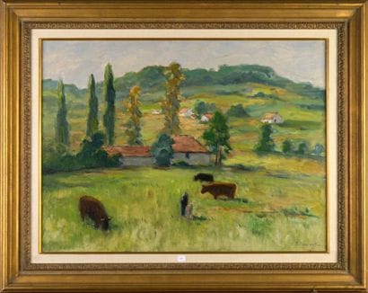 Robert FLEURENT (1904-1981)
Dans les prés
Huile...