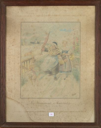 d'après Adolphe WILLETTE (1857-1926)
Le dévouement...
