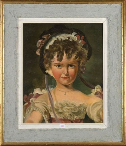 Ecole française XXe
Portrait de fillette
Huile...