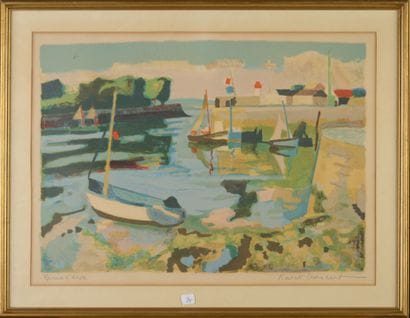 Franck INNOCENT (1912-1983)
Bateaux dans...