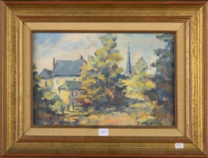 Ernst CHARDINE (XXe)
Vue de village
Huile...