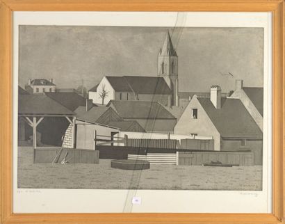André BARANCY (né en 1921)
Village à l'église
Homme...