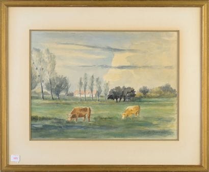 Jean BUREAU (1895-1988)
Campagne Normande
Aquarelle...
