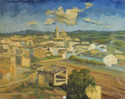 Pasqual FRESQUET ALMURIN (né en 1930)
Village...