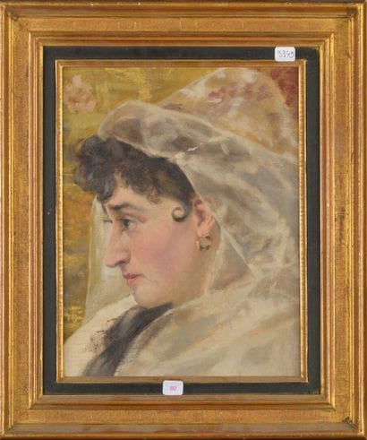 Ecole française XXe
Portrait de femme au...