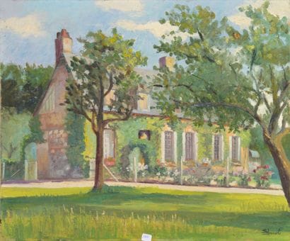 S. JACOB (XXe)
La maison fleurie
Huile sur...
