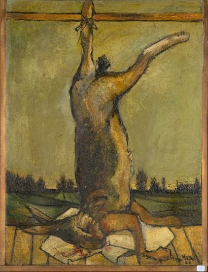 Amaury DU MESNIL (né en 1924)
Le lièvre ;...