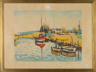 Franck INNOCENT (1912-1983)
Bateaux dans...