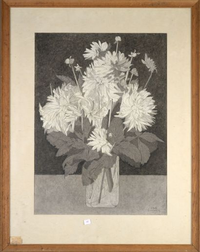 André BARANCY (né en 1921)
Dahlias ; 1968
et
Artichaut...