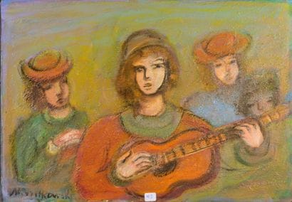 École contemporaine
les musiciens
Huile sur...