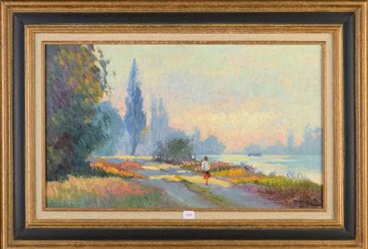 Jacques HUET (né en 1937)
Bords de Seine
Huile...