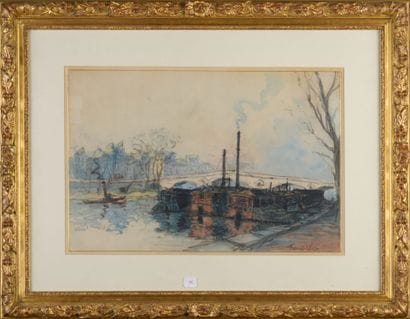 Franck WILL (1900-1951)
Paris ; bord de Seine,...