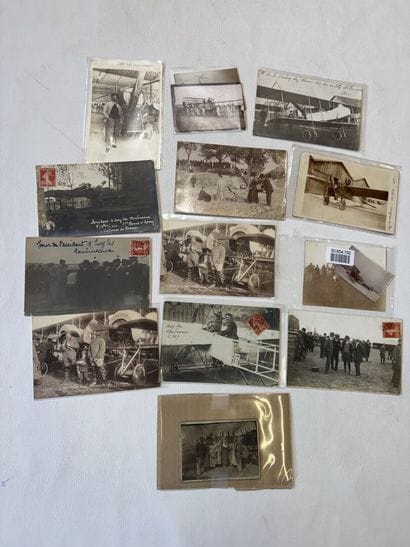 AVIATION, lot de 12 cartes photos à Issy...