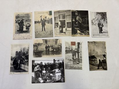 PARIS, lot de cartes sur les vieux métiers...