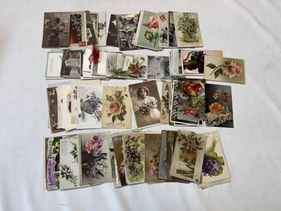 FLEURS, lot de 124 cartes sur le thème des...