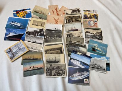 MARINE, lot de 66 cartes sur des bateaux...