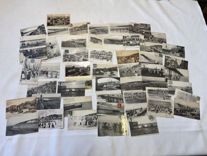 TROUVILLE, lot de 233 cartes sur la plage...