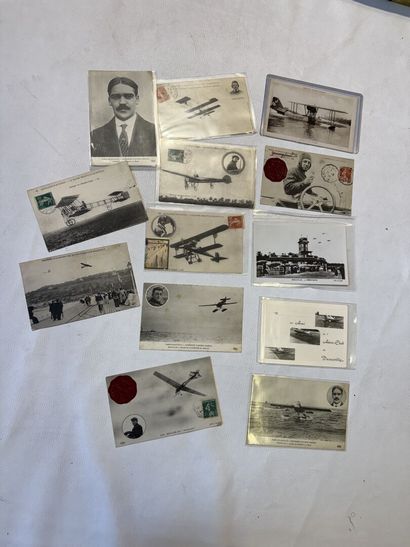 DEAUVILLE, AVIATION lot de 13 cartes postales...