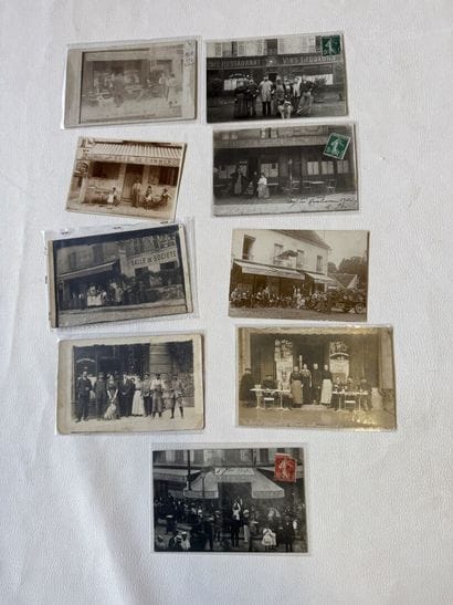 RESTAURANT BRASSERIE, lot de 9 cartes photos...