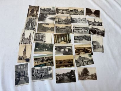 DEPARTEMENT 53, lot de 28 cartes sur divers...