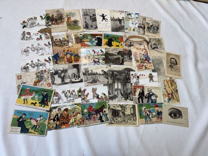 HUMOUR, lot de 40 cartes postales sur le...