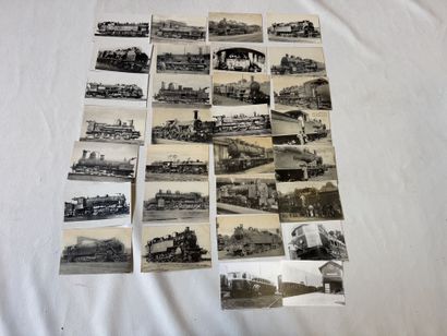 TRAIN, lot de 26 cartes sur le thème du train...