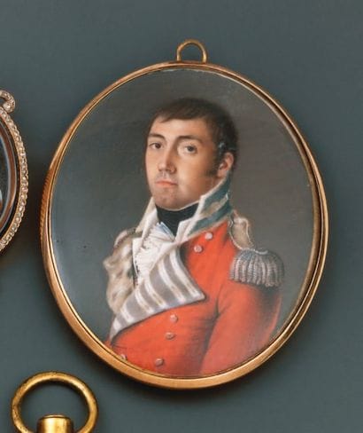 Pendentif orné d'une miniature ovale sur...