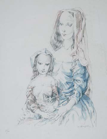 Léonard Foujita (1886-1968)
Mère et enfant...