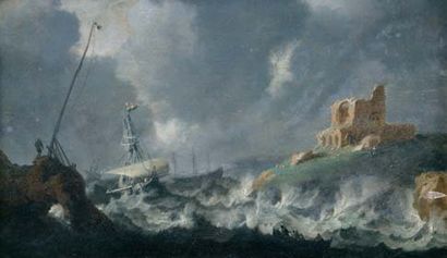 Attribué à Bonaventure Peeters (1614-1652)
Navires...