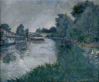 Abel Truchet (1857-1918)
Le pont huile sur...