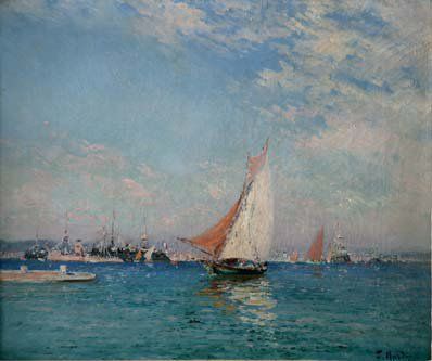Hardy (XIXème-XXème)
Marine huile sur toile...
