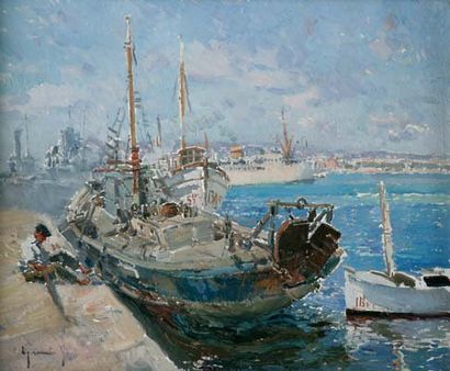Ignacio Gil (1913-2003)
Puerto de Ibiza huile...