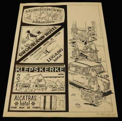 Planche - BD - Dessin Ep Jacobs (attr) dessinateur...